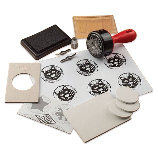 Picture of Essdee MasterCut Stamp Carving Kit | Πλήρες Κιτ Χάραξης & Κατασκευής Σφραγίδων με Μελάνι & Εργαλεία, 11 τεμ.