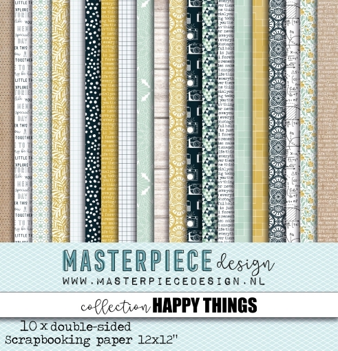 Picture of Masterpiece Design Συλλογή Χαρτιών Scrapbooking Διπλής Όψης 12"X12" - Happy Things