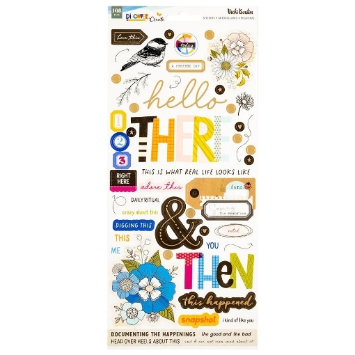 Picture of American Crafts Vicki Boutin Cardstock Αυτοκόλλητα 6"X12" - Discover + Create, 108τεμ.
