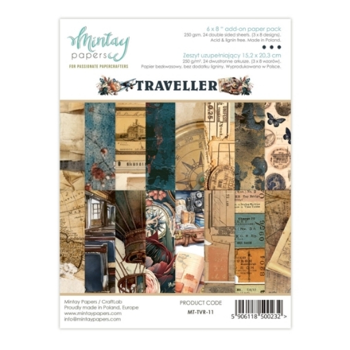 Picture of Mintay Papers Add-On Μπλοκ Scrapbooking Διπλής Όψης 6''x8" - Traveller