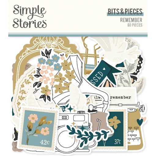 Picture of Simple Stories Διακοσμητικά Εφήμερα Bits & Pieces - Remember, 60τεμ.