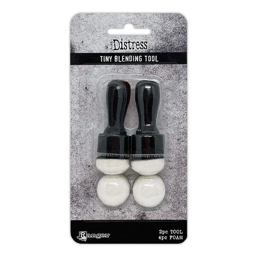 Picture of Ranger Tim Holtz Distress Tiny Blending Tools -  Στρογγυλό Εργαλείο για Μελάνια με Ανταλλακτικά Σφουγγαράκια, 6τεμ. 