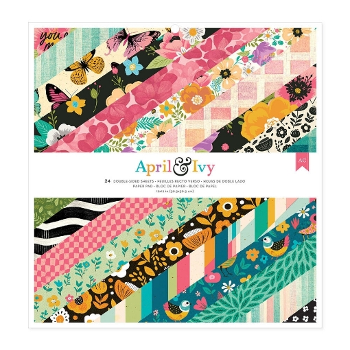 Picture of American Crafts Μπλοκ Scrapbooking Διπλής Όψης 12"X12" -  April & Ivy