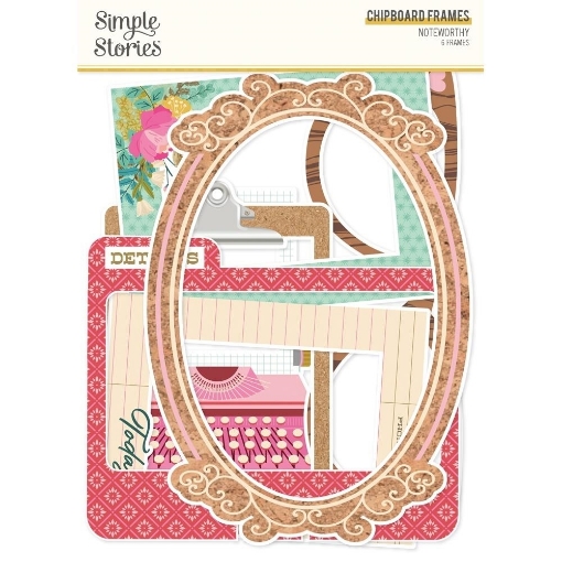 Picture of Simple Stories Διακοσμητικά Chipboard Πλαίσια - Noteworthy, 6τεμ.