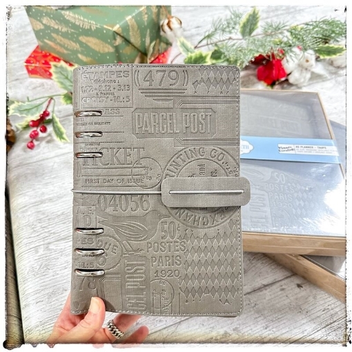 Picture of Elizabeth Craft Designs A5 Planner - Embossed Taupe | Planner A5 με 6 Κρίκους