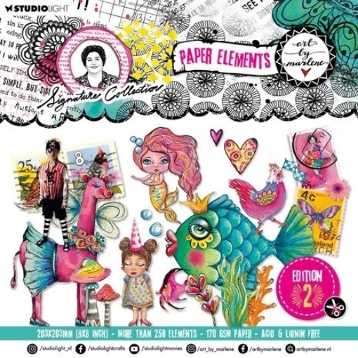 Picture of Studio Light Art By Marlene Signature Collection Die Cut Block Paper Elements Edition 2 - Μπλοκ με Εφέμερα 8"x8"