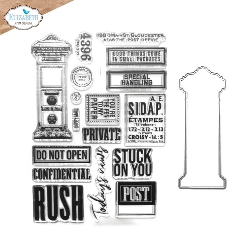Picture of Elizabeth Craft Designs Σετ με Διάφανες Σφραγίδες και Μεταλλικές Μήτρες Κοπής - You've Got Mail, Correspondence From The Past 3, 18τεμ.