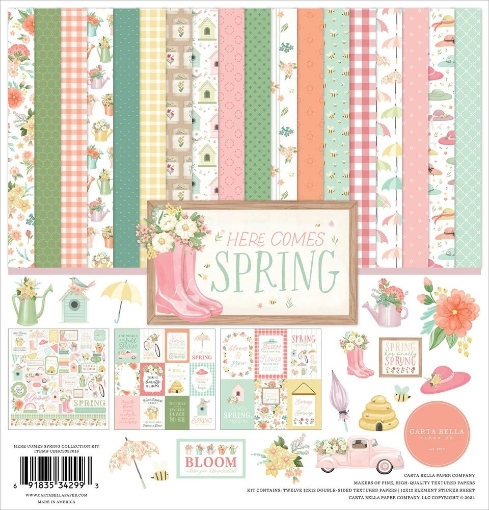 Picture of Carta Bella Συλλογή Χαρτιών Scrapbooking Διπλής Όψης 12"X12" - Here Comes Spring