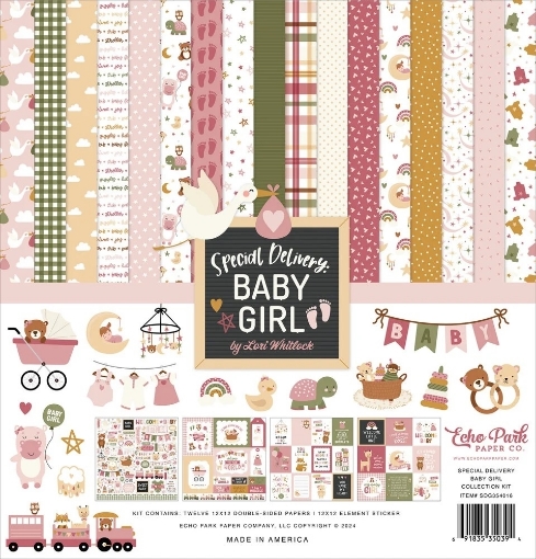 Picture of Echo Park Collection Kit 12"x12" | Συλλογή Χαρτιών Special Delivery Baby Girl