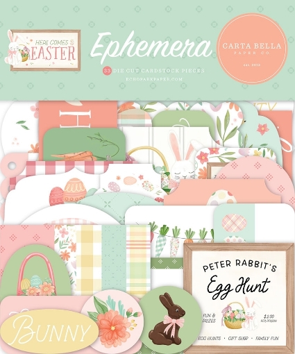 Picture of Carta Bella Ephemera | Διακοσμητικά Στοιχεία απο Cardstock - Here Comes Easter
