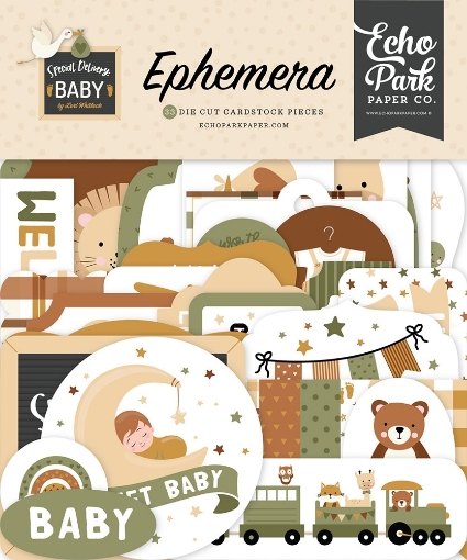 Picture of Echo Park Cardstock Ephemera | Διακοσμητικά Εφήμερα Special Delivery Baby, 33τεμ.