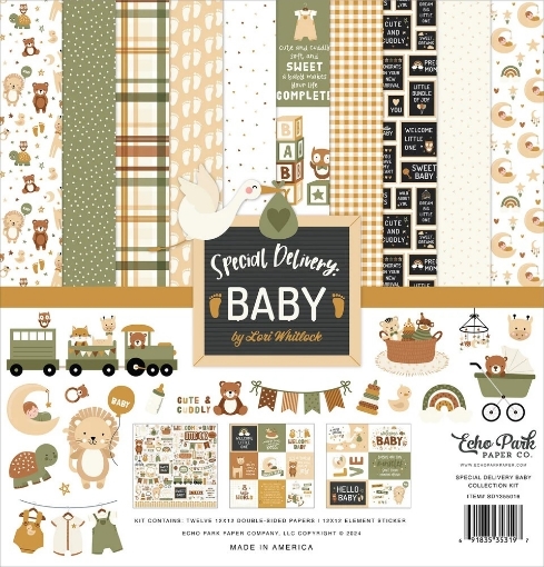 Picture of Echo Park Collection Kit 12"x12" | Συλλογή Χαρτιών Special Delivery Baby σε Ουδέτερες Αποχρώσεις