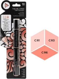 Picture of Spectrum Noir Triblend Markers Μαρκαδόρος Οινοπνεύματος 3 σε 1 - Coral Blend (CR1 CR3 CR6)