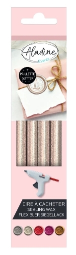 Picture of Aladine Wax Sticks | Ράβδοι Κεριού για Βουλοκέρι - Glitter Pearly, 4 τεμ.