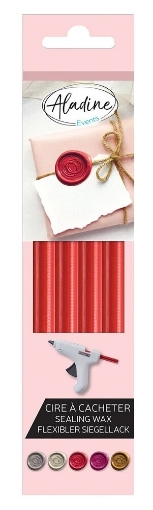 Picture of Aladine Wax Sticks Ράβδοι Κεριού (Βουλοκέρι) - Red, 4τεμ.