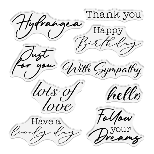 Picture of Crafter's Companion Διάφανες Σφραγίδες - Nature's Garden - Hydrangea, 9τεμ.