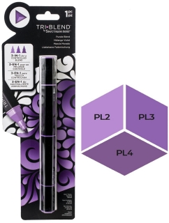 Picture of Spectrum Noir Triblend Markers Μαρκαδόρος Οινοπνεύματος 3 σε 1 - Purple Blend (PL2 PL3 PL4)