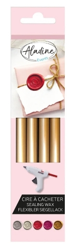 Picture of Aladine Wax Sticks | Old Gold Wax Sticks for Wax Seals, 4 pcs