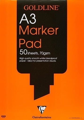 Picture of Clairefontaine A3 Marker Pad - Μπλοκ Σχεδίου για Μαρκαδόρο - Bleedproof