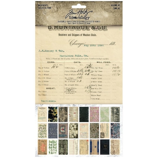 Picture of Tim Holtz Idea-Ology - Μπλοκ Χαρτιά 6" x 10", Volume 3 Backdrops
