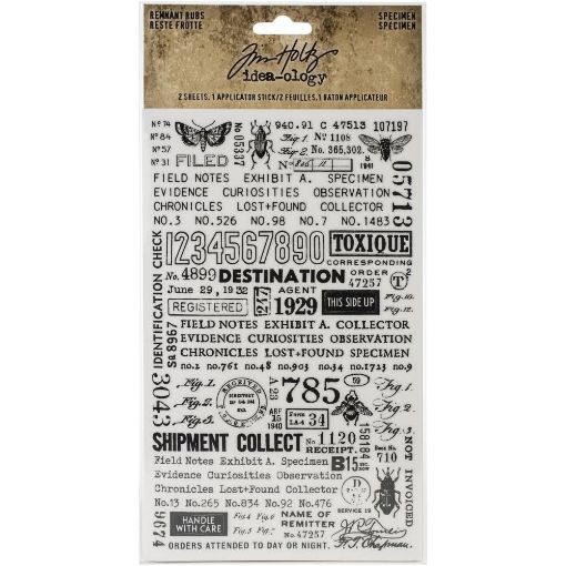 Picture of Tim Holtz Idea-Ology Remnant Rubs Φύλλα Μεταφοράς Εικόνας - Specimen, 2τεμ