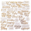 Picture of Pinkfresh Foiled Ephemera Pack Διακοσμητικά Εφήμερα - Foiled  Sentiments 3, 39τεμ.
