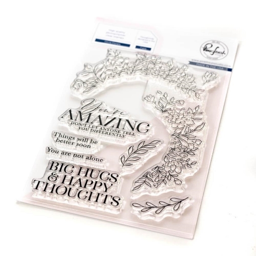 Picture of Pinkfresh Studio Clear Stamps | Διάφανες Σφραγίδες με Κυκλικά Floral Σχέδια - Circle Florals, 7 τεμ.