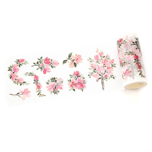 Picture of Pinkfresh Studio Foiled Washi Tape Διακοσμητική Ταινία 4" x 10m - Artistic Magnolias