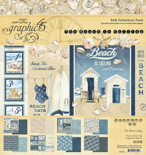 Picture of Graphic 45 Συλλογή Scrapbooking Διπλής Όψης 8"X8" - The Beach Is Calling
