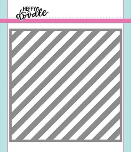 Picture of Heffy Doodle Candy Store | Στένσιλ Φόντου 6" x 6" με Διαγώνιες Ρίγες