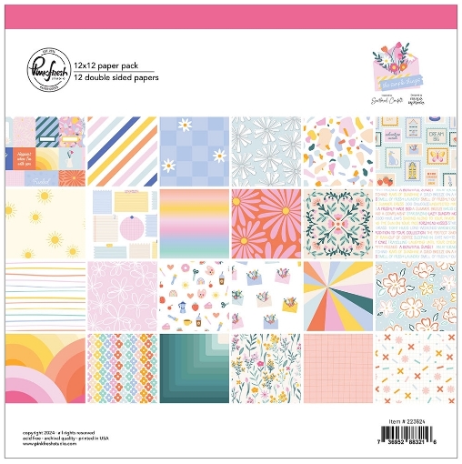 Picture of Pinkfresh Studio Συλλογή Χαρτιών Scrapbooking Διπλής Όψης 12" x 12" - The Simple Things