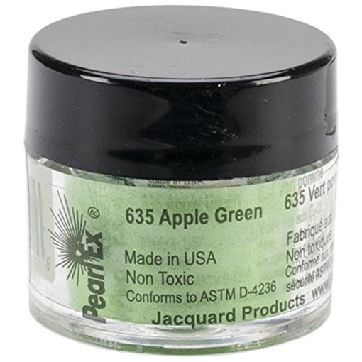 Picture of 🪄 Jacquard PearlEx Powdered Pigment 3g - Apple Green – Mica Χρωστική σε Σκόνη σε Φωτεινό Μεταλλικό Πράσινο Μήλου