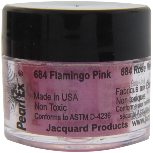 Picture of 🪄 Jacquard PearlEx Powdered Pigment 3g - Flamingo Pink – Mica Χρωστική σε Σκόνη σε Λαμπερό Μεταλλικό Ροζ-Κοραλί Φινίρισμα