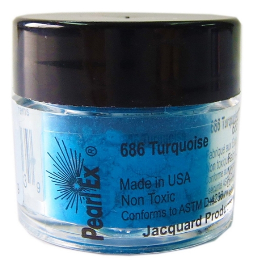 Picture of 🪄 Jacquard PearlEx Powdered Pigment 3g - Turquoise – Mica Χρωστική σε Σκόνη σε Μεταλλικό Τυρκουάζ Φινίρισμα