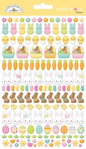 Picture of Doodlebug Design Puffy Αυτοκόλλητα - Bunny Hop, 158τεμ.