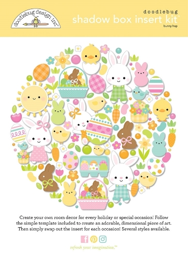 Picture of Doodlebug Design Shadow Box Insert Kit - Bunny Hop