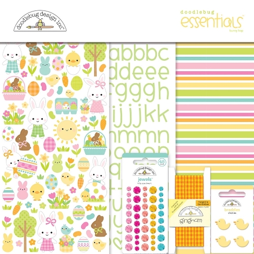 Picture of Doodlebug Design Essentials Kit | Βασικό Κιτ Scrapbooking 12" x 12" – Bunny Hop