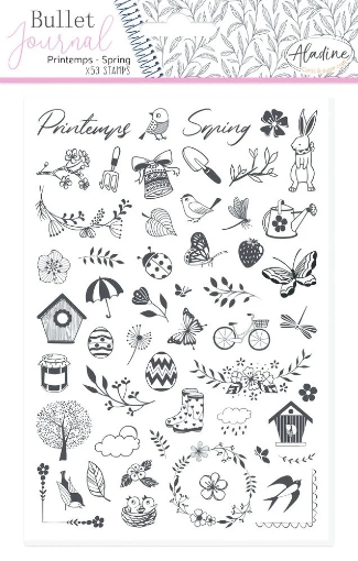 Picture of Aladine Bullet Journal Foam Stamps | Ανοιξιάτικες Σφραγίδες για Planner & Journal - Spring, 53 τεμ.