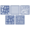 Picture of Crafter's Companion Στένσιλ 8'' x 8'' - Enchanted Ocean, Ocean Vibes, 5τεμ.