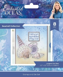Picture of Crafter's Companion Clear Stamp & Die Set | Διάφανες Σφραγίδες και Μήτρες Κοπής, Enchanted Ocean Sea Shell Collection, 8 τεμ