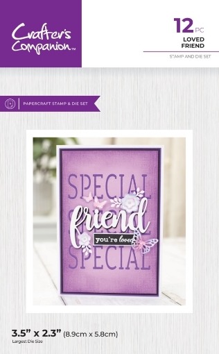 Picture of Crafter's Companion Σετ Διάφανες Σφραγίδες Και Μήτρες Κοπής - Loved Friend, 12τεμ.