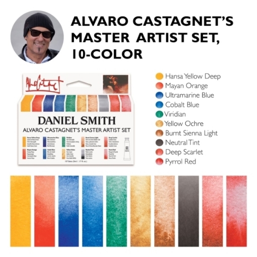 Picture of Daniel Smith Alvaro Castagnet’s Master Artist Watercolor Set 285610016 – Artist Σετ Ακουαρέλας, 10 Χρώματα