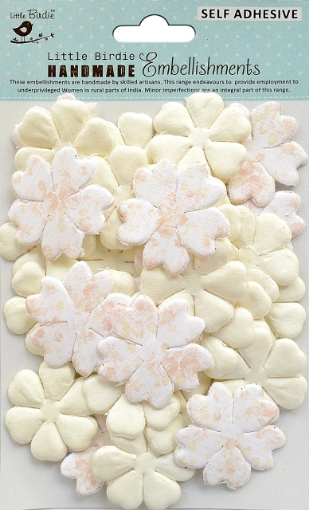 Picture of Little Birdie Leona Paper Flowers Χάρτινα Λουλούδια - Shabby Chic, 30τεμ.