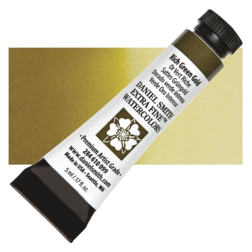Picture of Daniel Smith Extra Fine Watercolor Tube | Χρώμα Ακουαρέλας σε Σωληνάριο – Rich Green Gold
