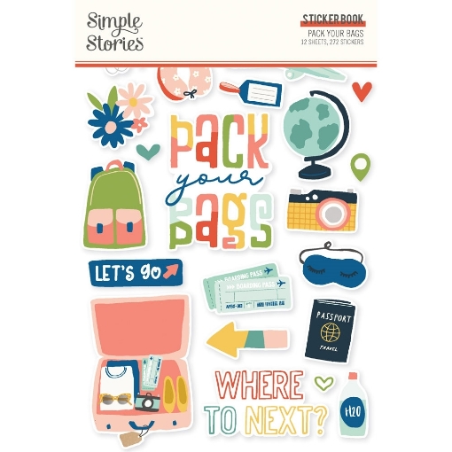 Picture of Simple Stories Μπλοκ Αυτοκόλλητων - Pack Your Bags, 272τεμ.