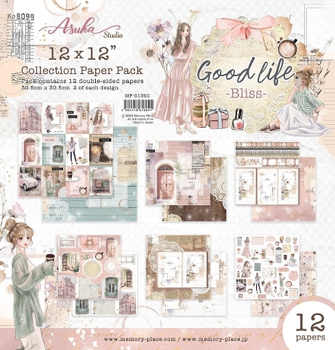 Picture of Asuka Studio Kawaii Συλλογή Χαρτιών Scrapbooking Διπλής Όψης 12'' x 12'' - Good Life Bliss