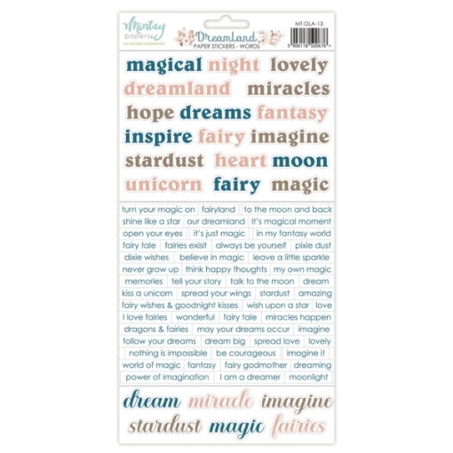 Picture of Mintay Papers Stickers Αυτοκόλλητα - Dreamland, Words, 74τεμ.