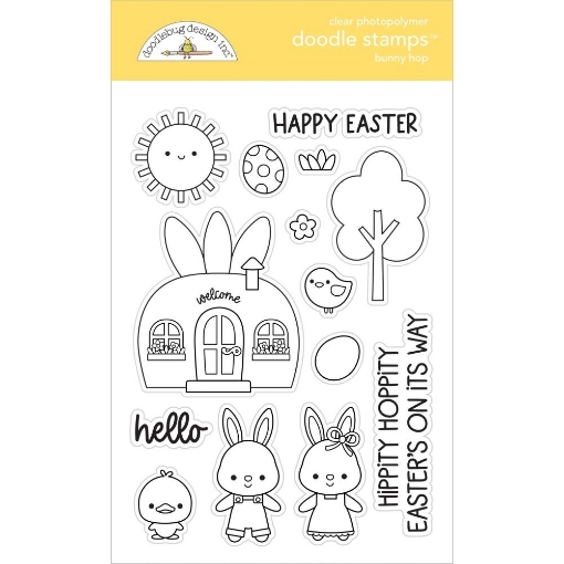 Picture of Doodlebug Clear Doodle Stamps Σετ Σφραγίδες - Bunny Hop, 14τεμ.
