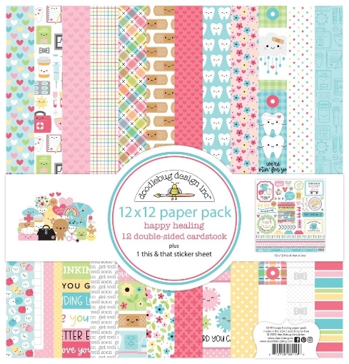 Picture of Doodlebug Paper Pack 12"x12" | Συλλογή Χαρτιών Scrapbooking Happy Healing