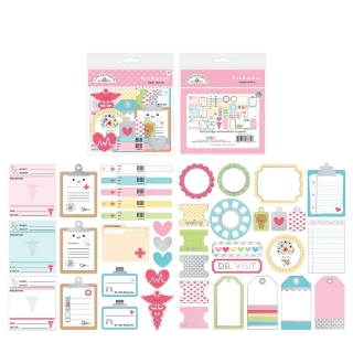 Picture of Doodlebug Bits & Pieces | Διακοσμητικά Εφήμερα Happy Healing, 40τεμ.